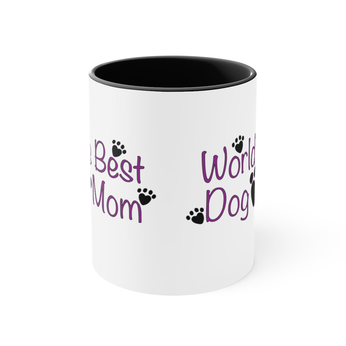Worlds Best Dog Mom Accent Mug