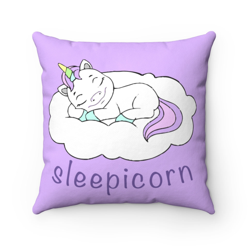 Sleepicorn Unicorn Spun Polyester Square Pillow 14"
