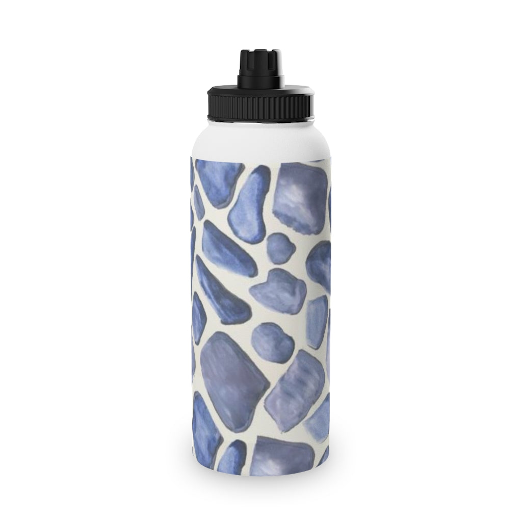 Blue Giraffe Stainless Steel Water Bottle, Sports Lid