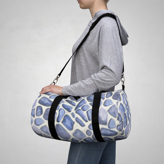 Blue Giraffe Printed Duffel Bag