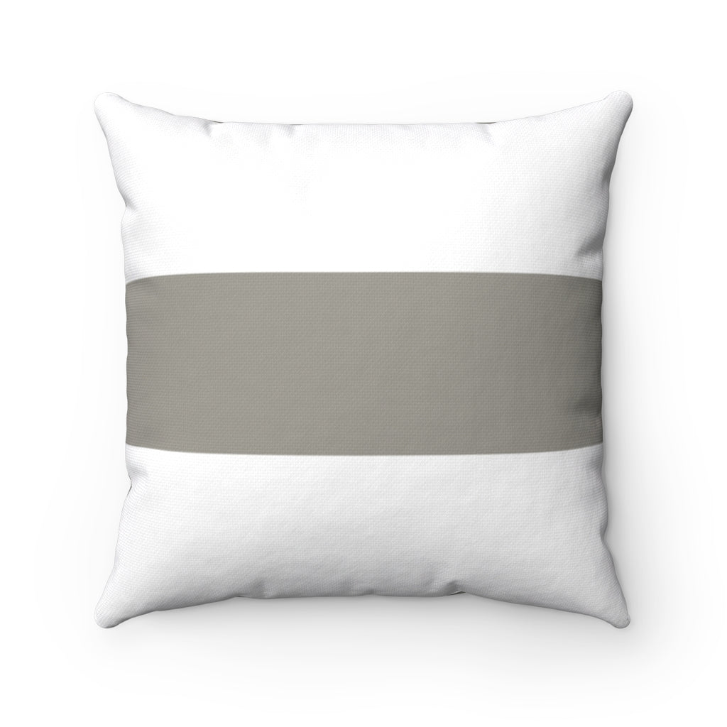 Sofa So Good BEIGE-GREY Spun Polyester Square Pillow 14inch