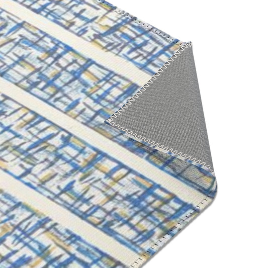 Textured Stripe Printed Area Rugs