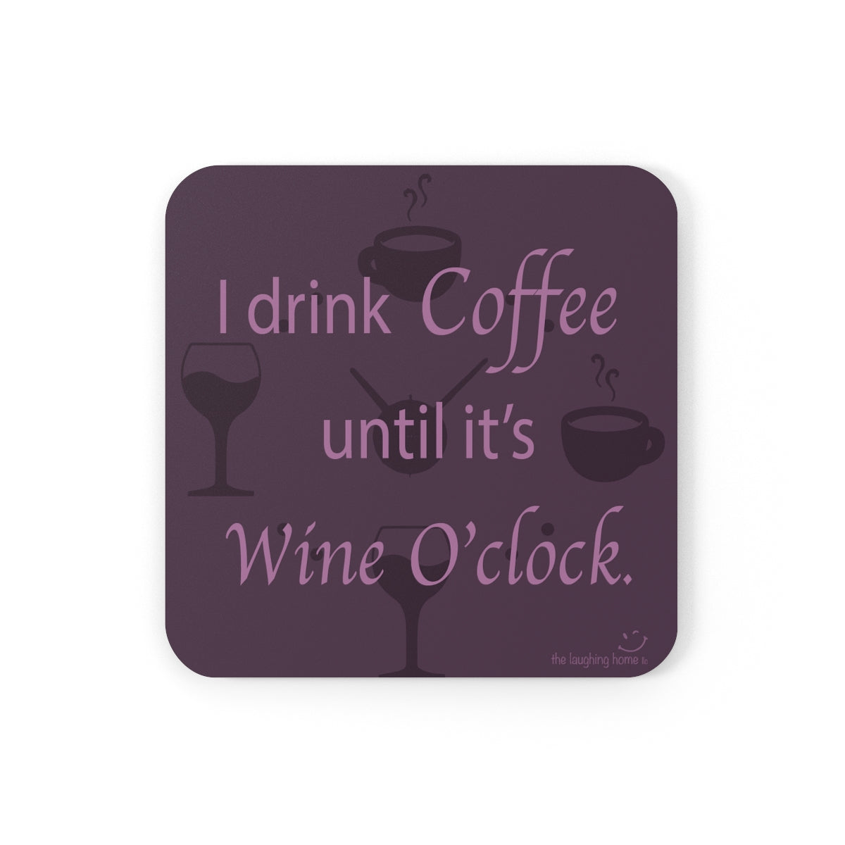 Coffee Until Wine Corkwood Coaster Set of 4