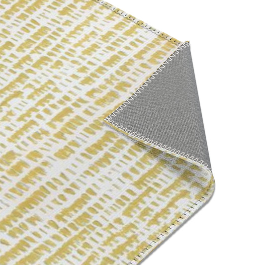 Distressed Stripe Watercolor Printed Area Rugs