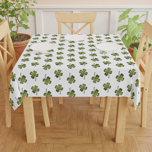 Watercolor Clover Printed Table Cloth