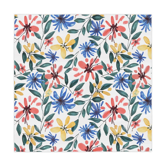 Watercolor Flower Printed Table Cloth