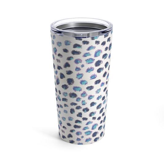 Blue Leopard Printed Tumbler 20oz