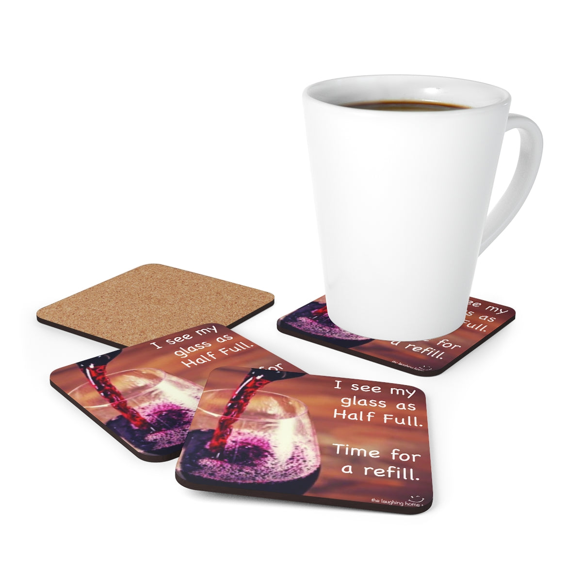 Time for a Refill Corkwood Coaster Set of 4