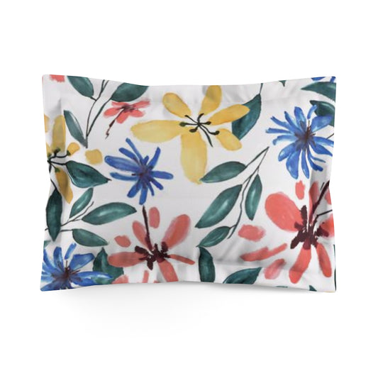 Floral Microfiber Pillow Sham
