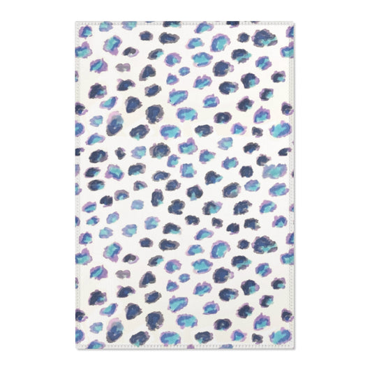 Blue Cheetah Leopard Printed Area Rugs