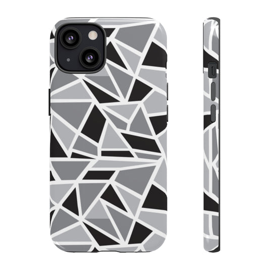 Black & White Geo Printed Tough Cases