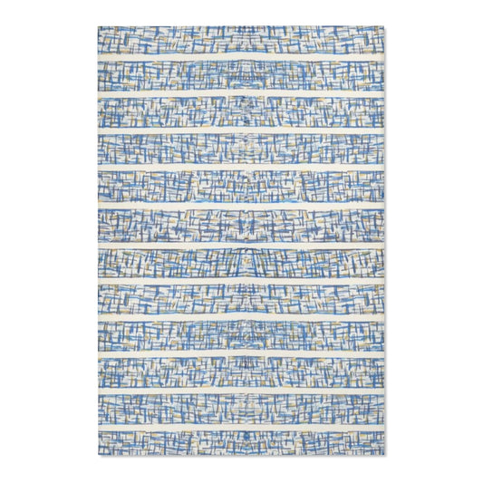 Textured Stripe Printed Area Rugs