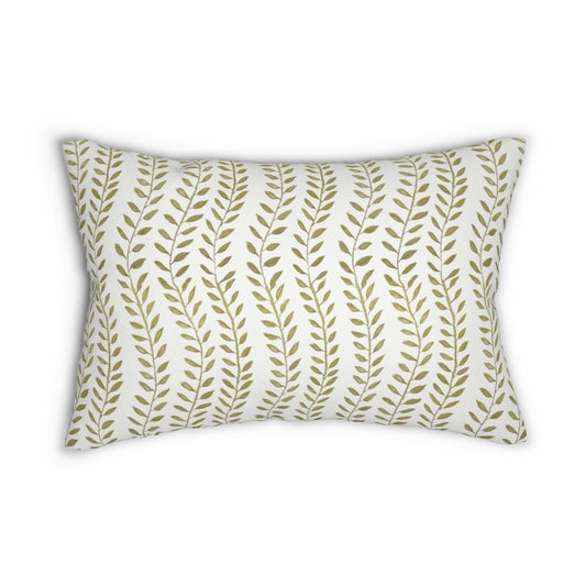 Spring Vine Leaves Spun Polyester Lumbar Pillow