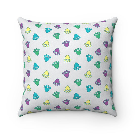 My Kids have Four Paws Faux Suede Square Pillow