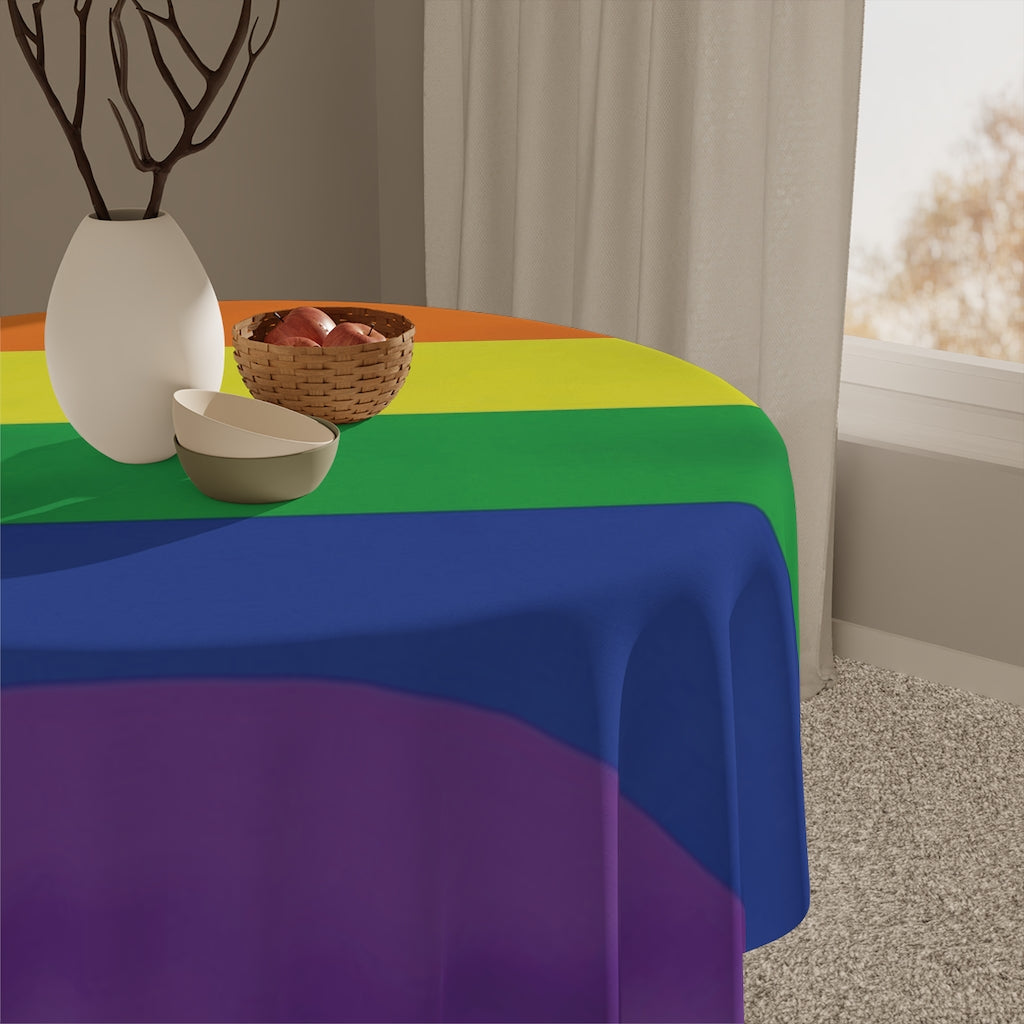 Rainbow Pride Flag Printed Table Cloth