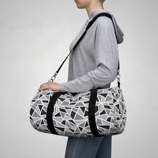 Black & White Geo Printed Duffel Bag