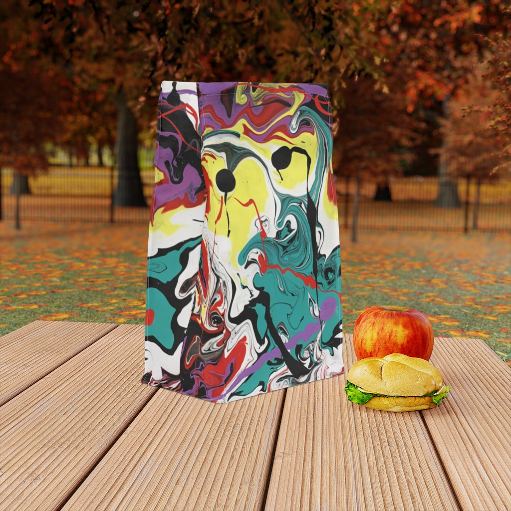 Abstract Art Printed Polyester Lunch Bag