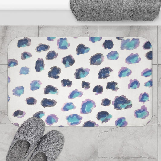 Blue Cheetah Bath Mat