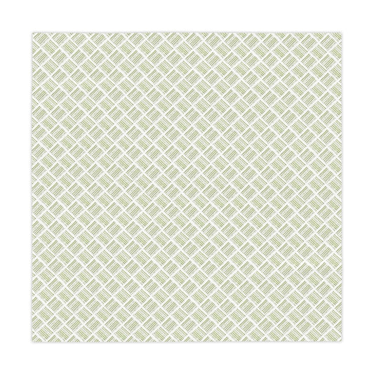 Watercolor Basketweave Printed Table Cloth