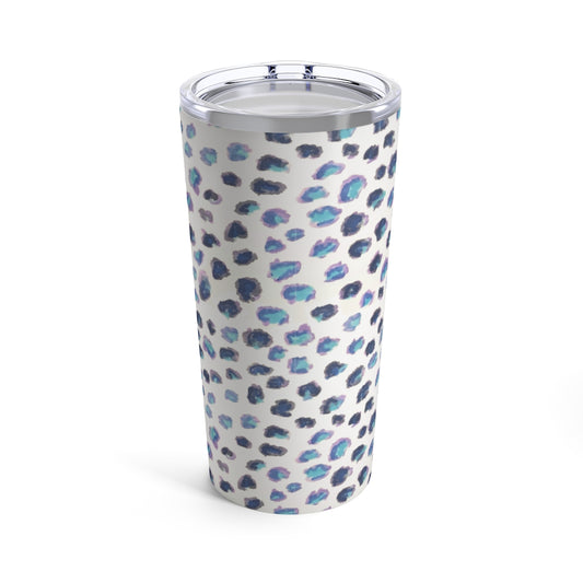Blue Leopard Printed Tumbler 20oz