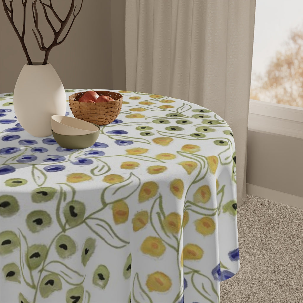 Watercolor Floral Printed Table Cloth
