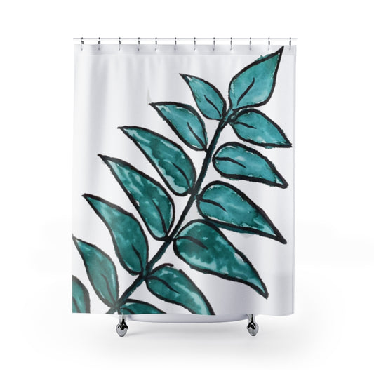 Large Palm Leaf Shower Curtain