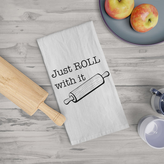 Just Roll With It Rolling Pin Tea Towel