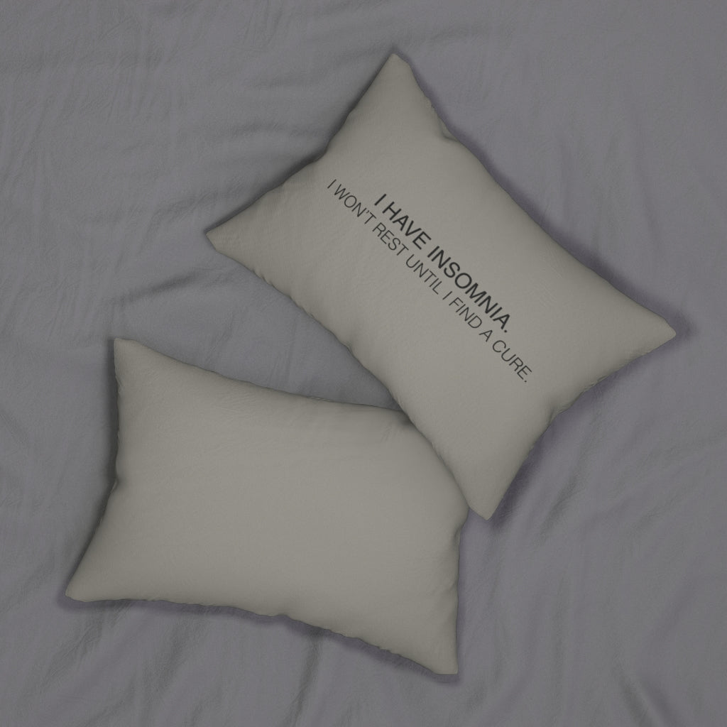 Insomnia BEIGE Spun Polyester Lumbar Pillow 14"x20"