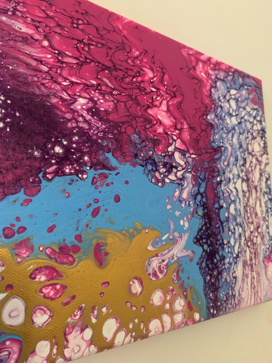 Original Painting, Abstract Acrylic on canvas 8” x 10”