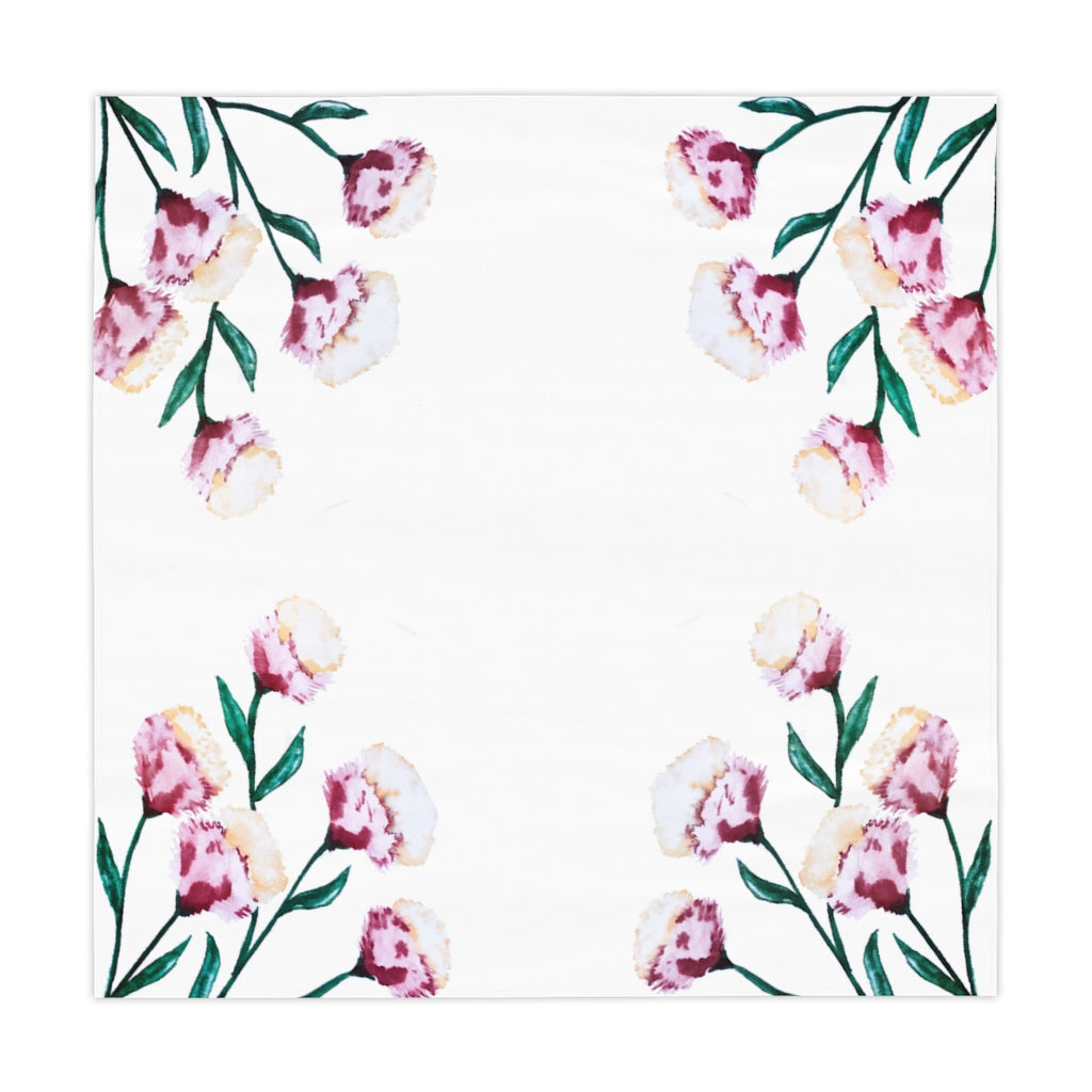 Watercolor Flower Printed Table Cloth