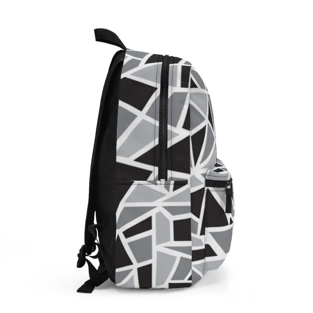 Black & White Geo Printed Backpack (Made in USA)