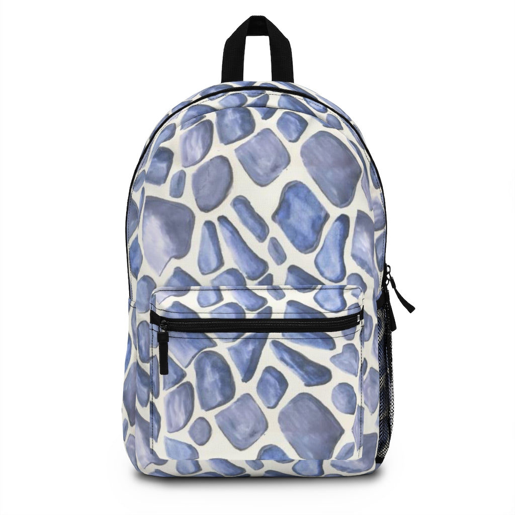 Blue Giraffe Printed Backpack (Made in USA)