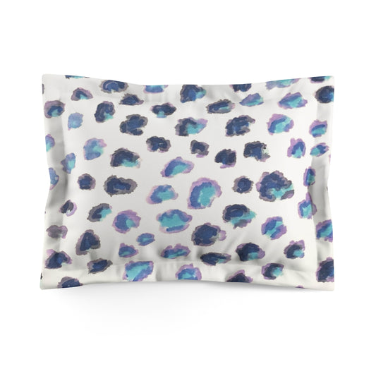 Blue Cheetah Microfiber Pillow Sham