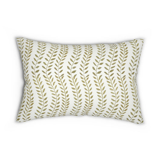 Spring Vine Leaves Spun Polyester Lumbar Pillow