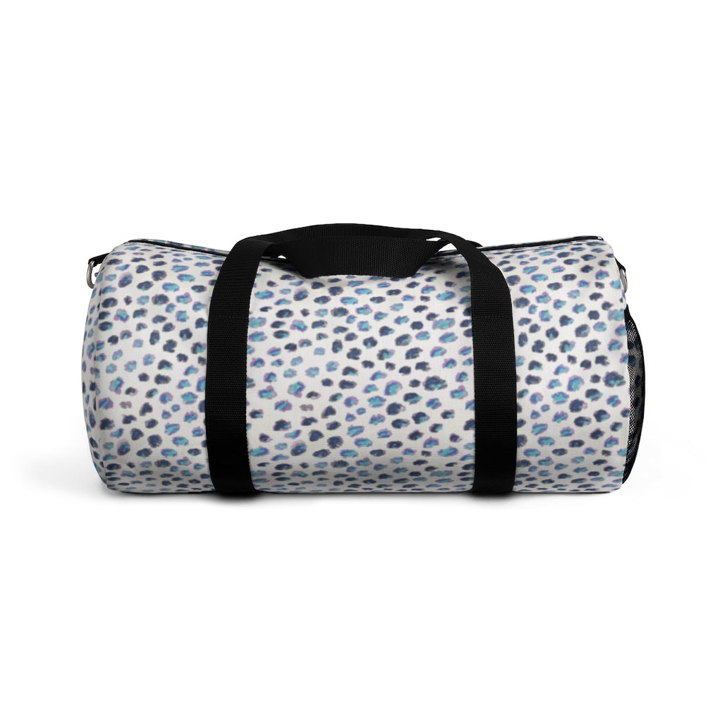 Blue Cheetah Printed Duffel Bag