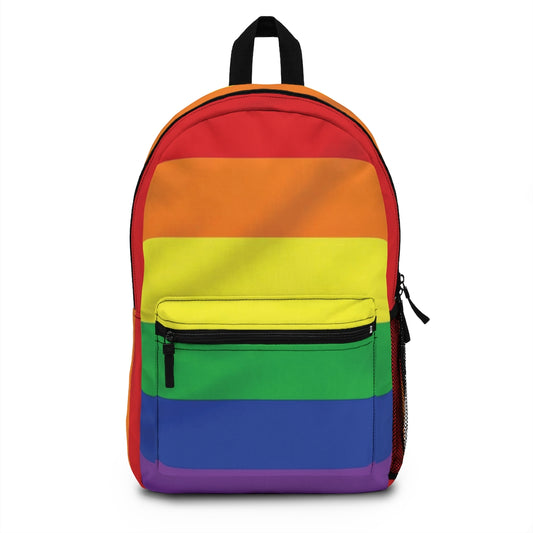 Rainbow Stripe Printed Backpack (Made in USA)