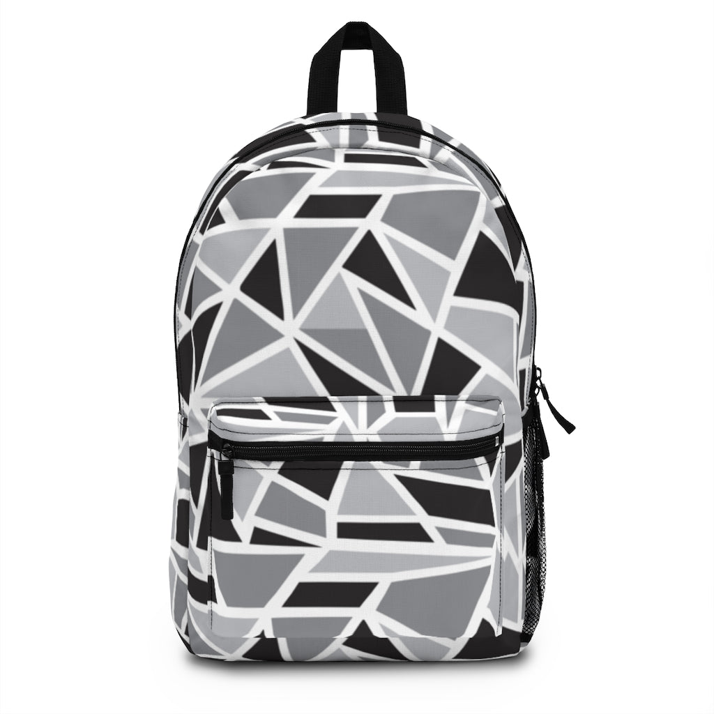 Black & White Geo Printed Backpack (Made in USA)