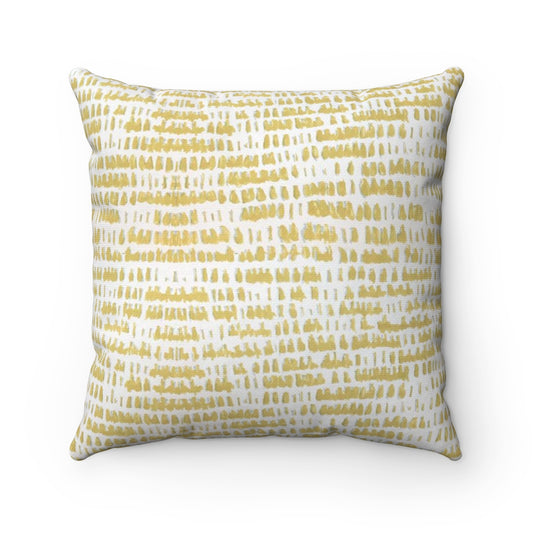 Distressed Stripe Watercolor Printed Spun Polyester Square Pillow