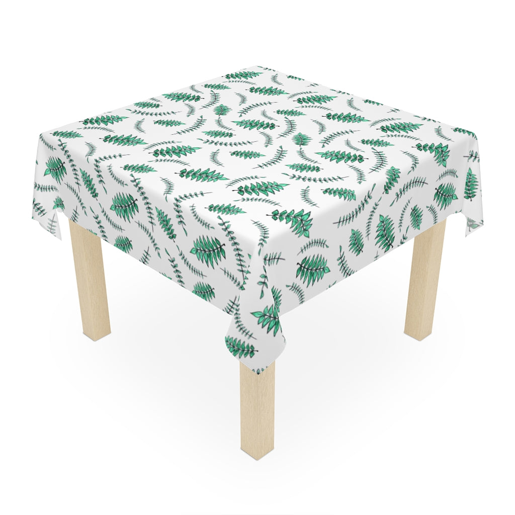 Watercolor Palm Leaves Printed Table Cloth