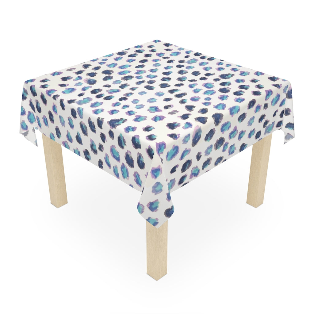 Blue Cheetah Printed Table Cloth