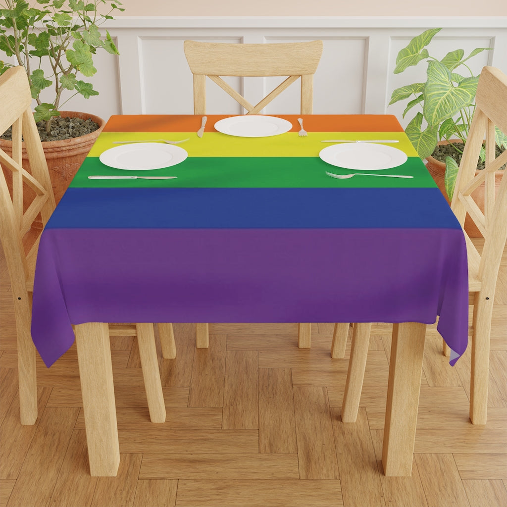 Rainbow Pride Flag Printed Table Cloth