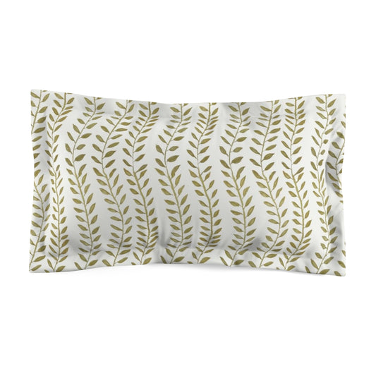 Spring Vine Leaves Microfiber Pillow Sham