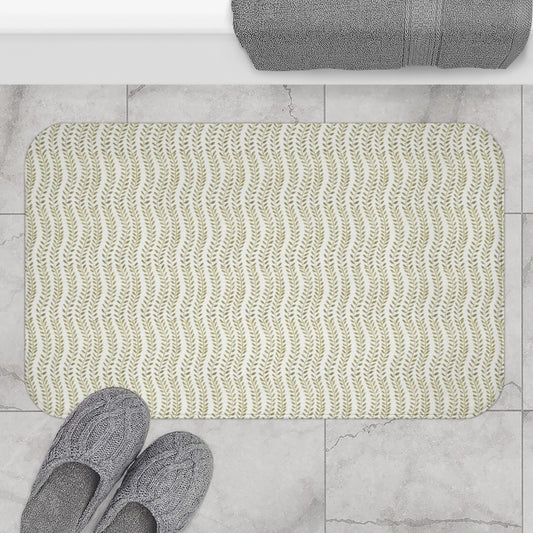 Spring Vine Leaves Bath Mat