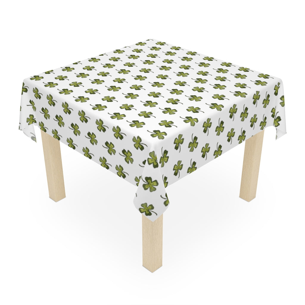 Watercolor Clover Printed Table Cloth