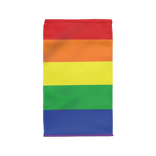 Rainbow Stripe Printed Polyester Lunch Bag