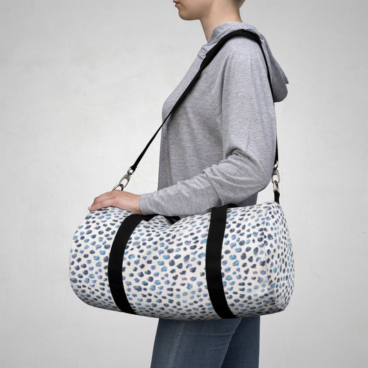 Blue Cheetah Printed Duffel Bag