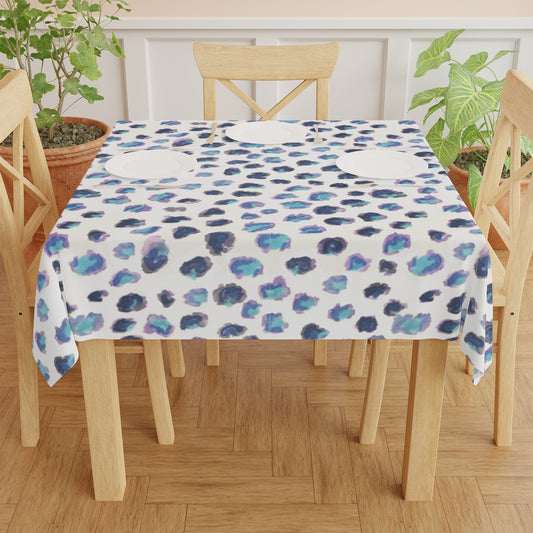 Blue Cheetah Printed Table Cloth