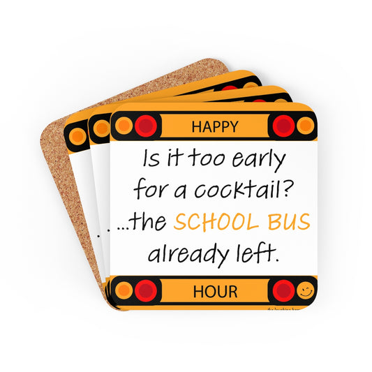 Too Early for a Drink? Corkwood Coaster Set of 4