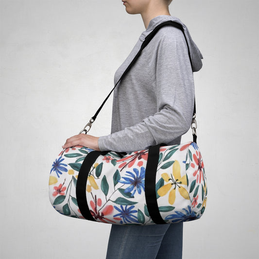 Floral Watercolor Printed Duffel Bag