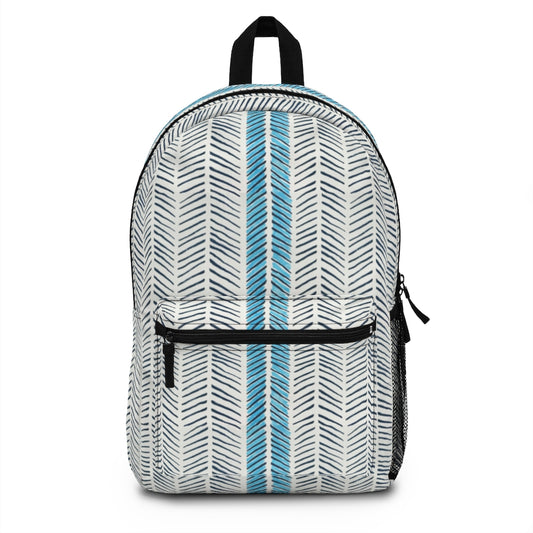 Painted Herringbone Printed Backpack (Made in USA)